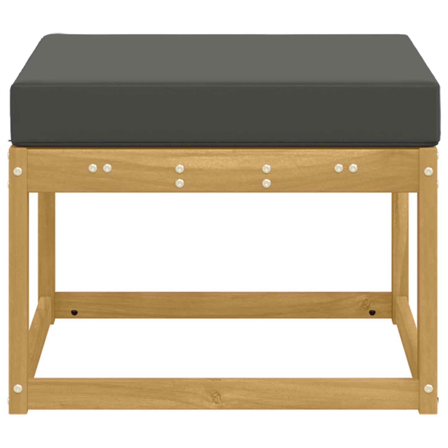 Outdoor Hocker Masivní Akátové Dřevo Bílá