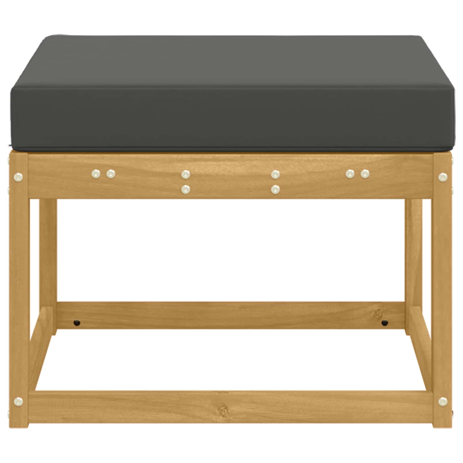 Outdoor Hocker Masivní Akátové Dřevo Bílá