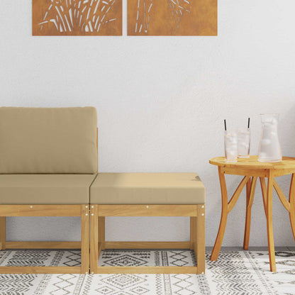Outdoor Hocker Masivní Akátové Dřevo Bílá