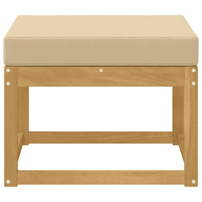 Outdoor Hocker Masivní Akátové Dřevo Bílá