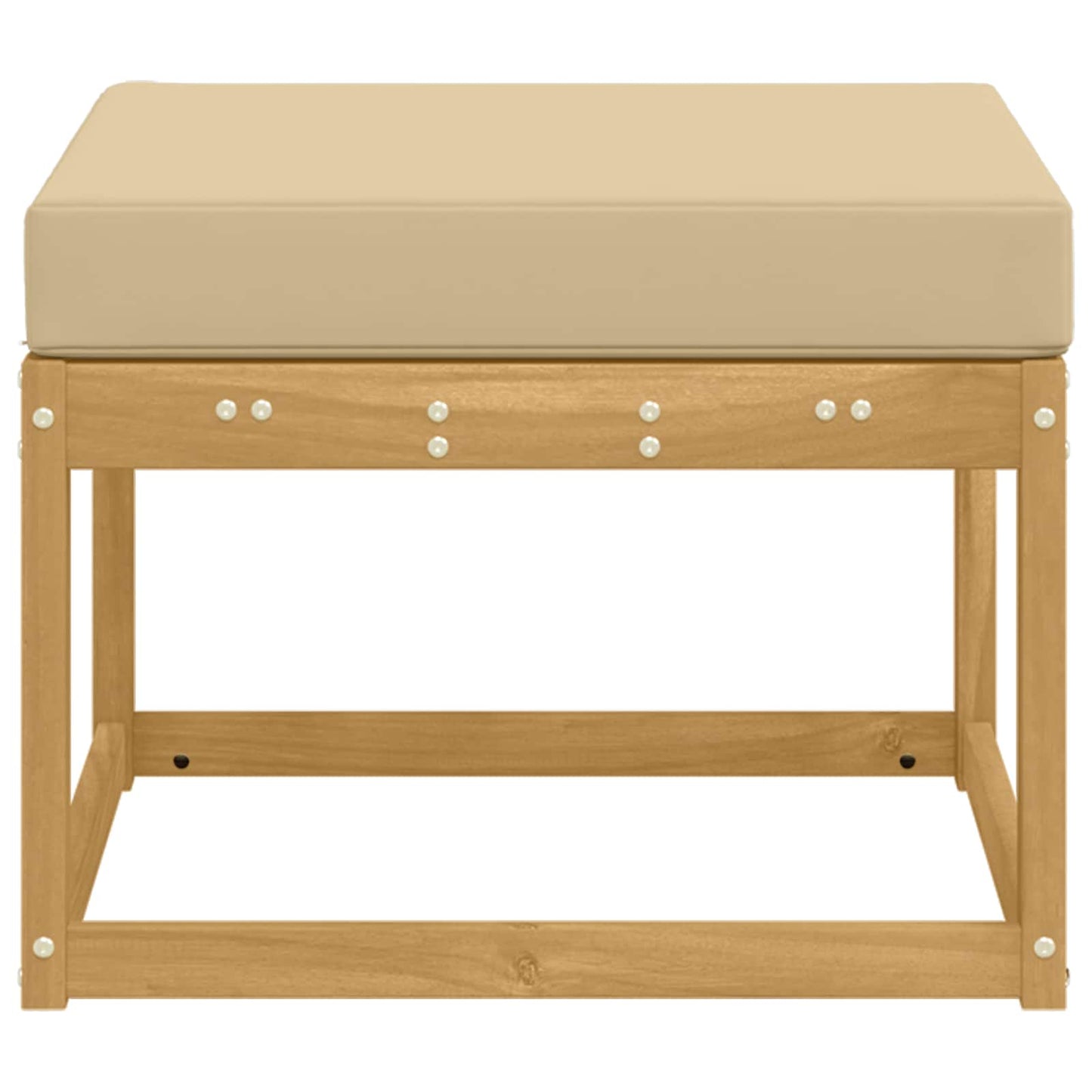 Outdoor Hocker Masivní Akátové Dřevo Bílá