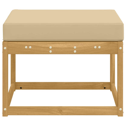 Outdoor Hocker Masivní Akátové Dřevo Bílá