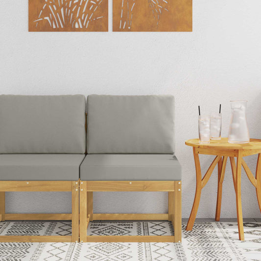 Venkovní Pohovková Souprava Bílá A Světlá Šedá 59 X 63 X 73 Cm