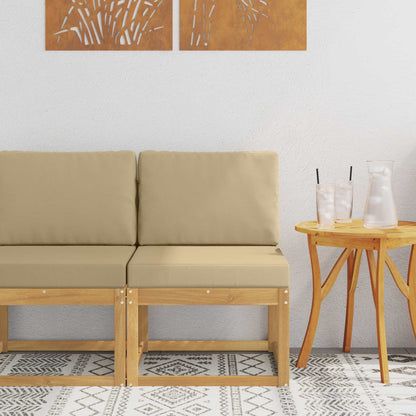 Venkovní Pohovková Souprava Bílá A Béžová 59 X 63 X 73 Cm