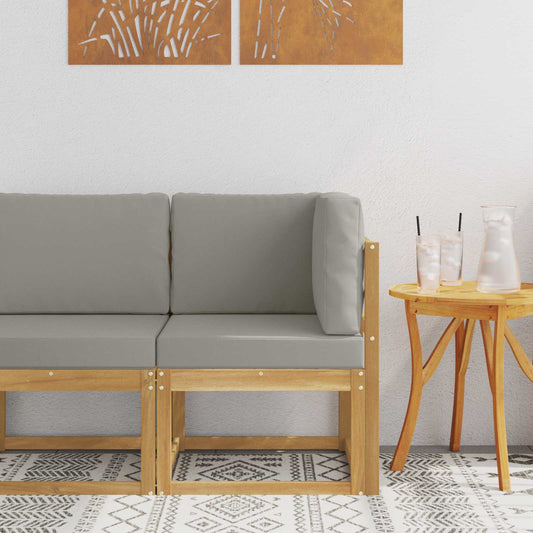 Venkovní Pohovková Souprava Bílá A Světlá Šedá 51 X 54 X 73 Cm
