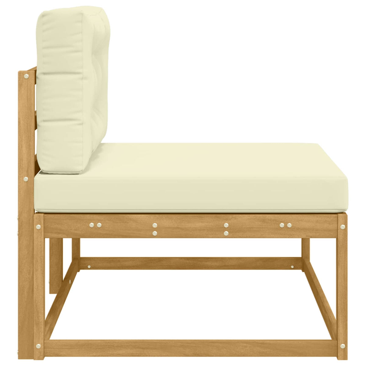 Venkovní Koncová Pohovka Bílá 115 X 83 X 73 Cm Polyester