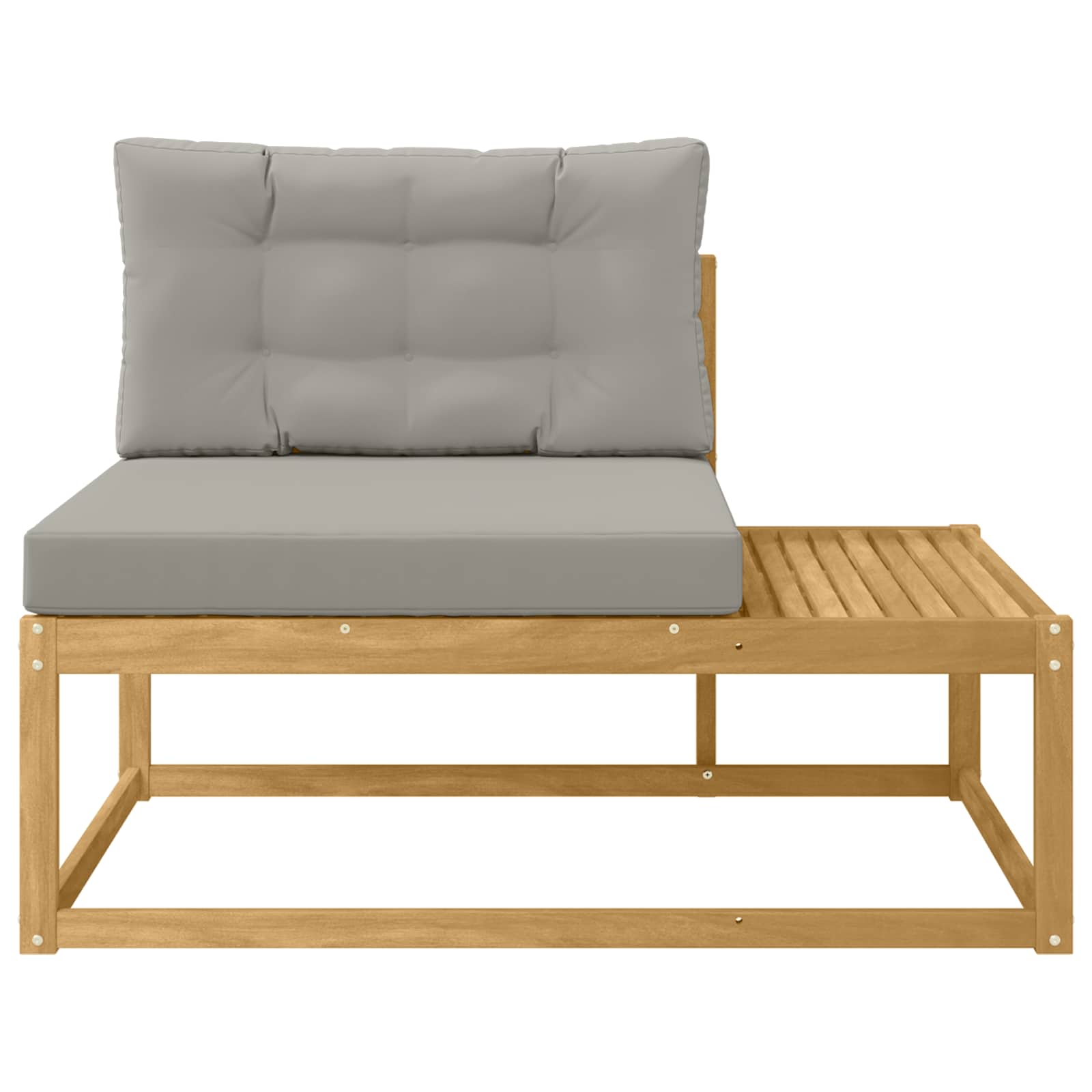 Venkovní Koncová Pohovka Bílá 115 X 83 X 73 Cm Polyester