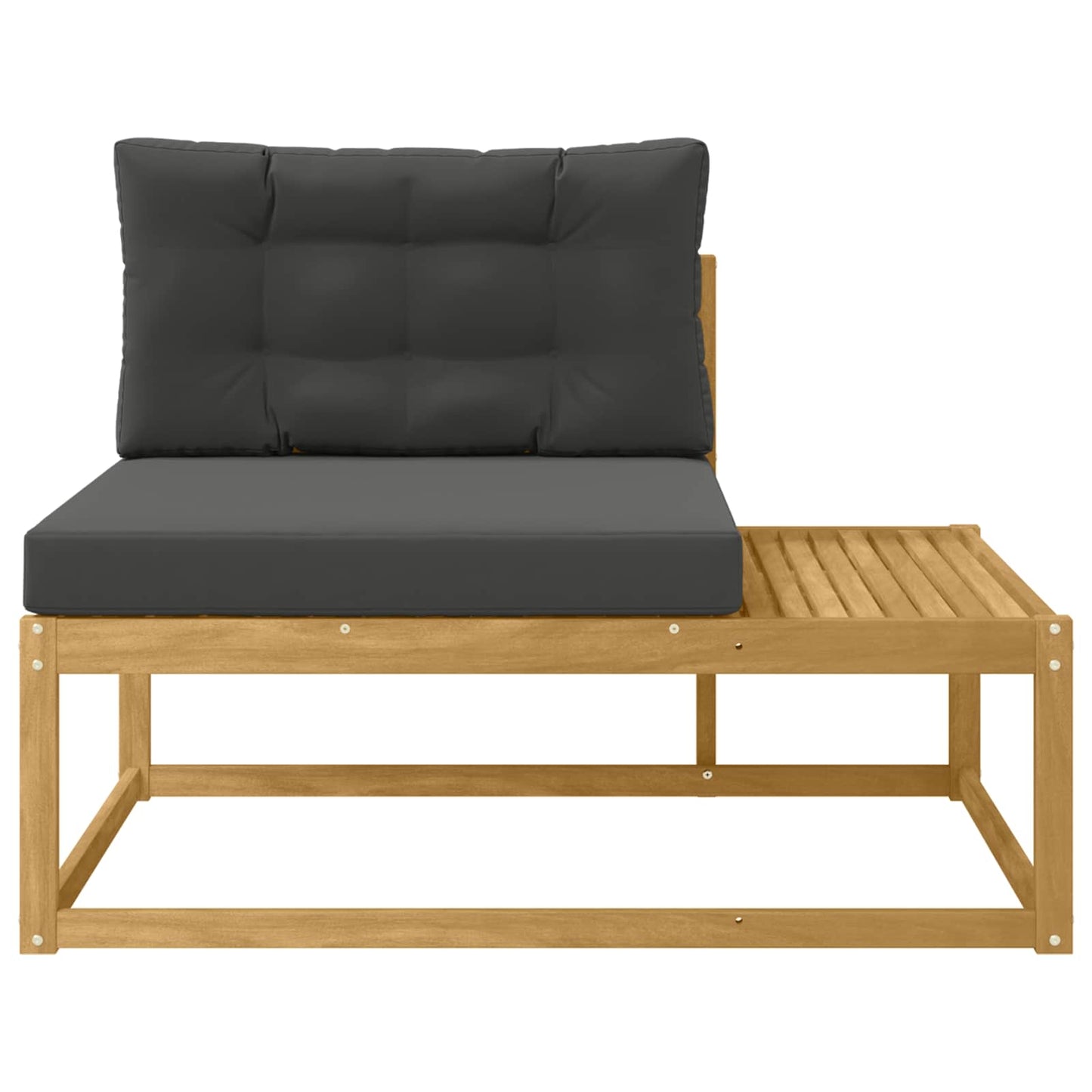 Venkovní Koncová Pohovka Bílá 115 X 83 X 73 Cm Polyester