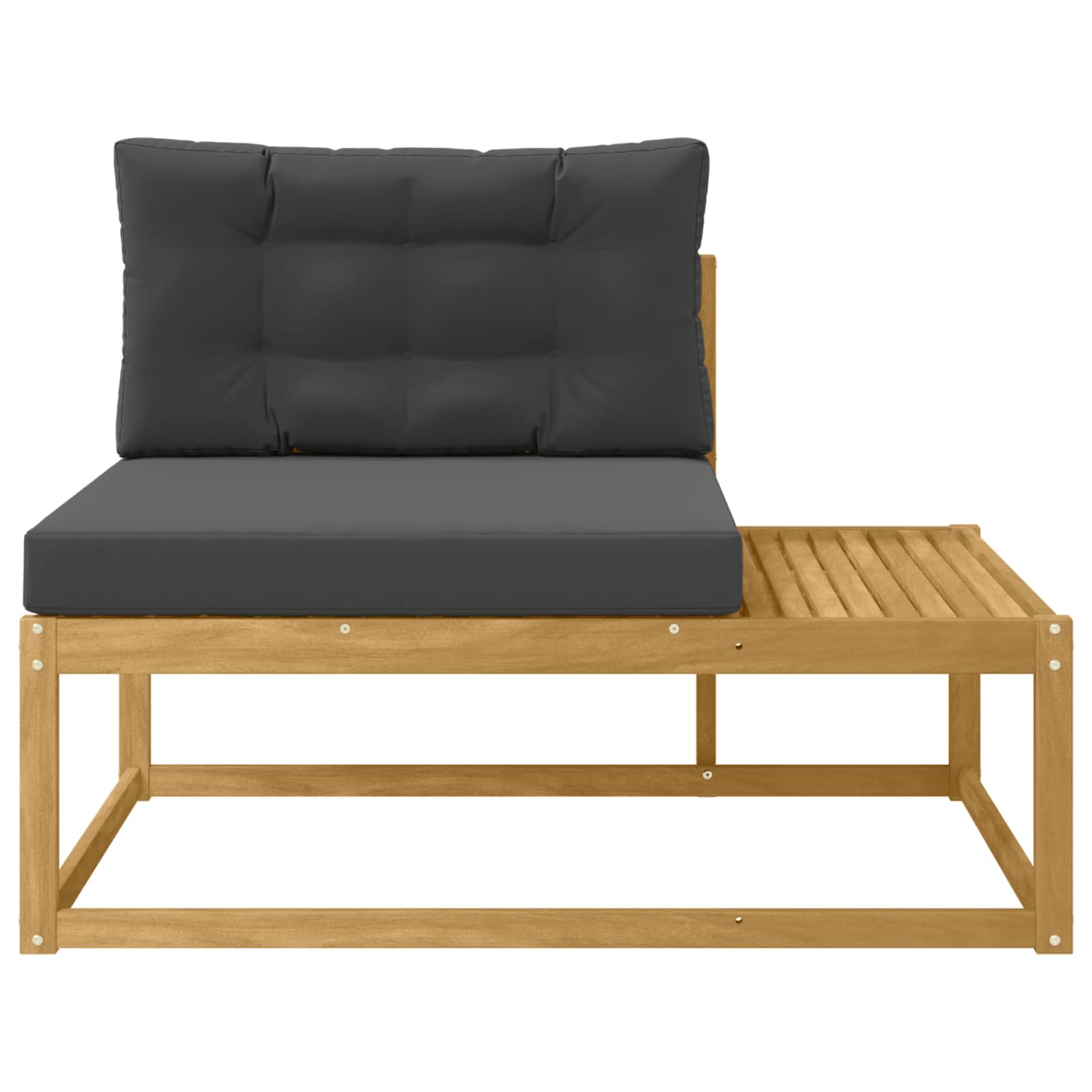 Venkovní Koncová Pohovka Bílá 115 X 83 X 73 Cm Polyester