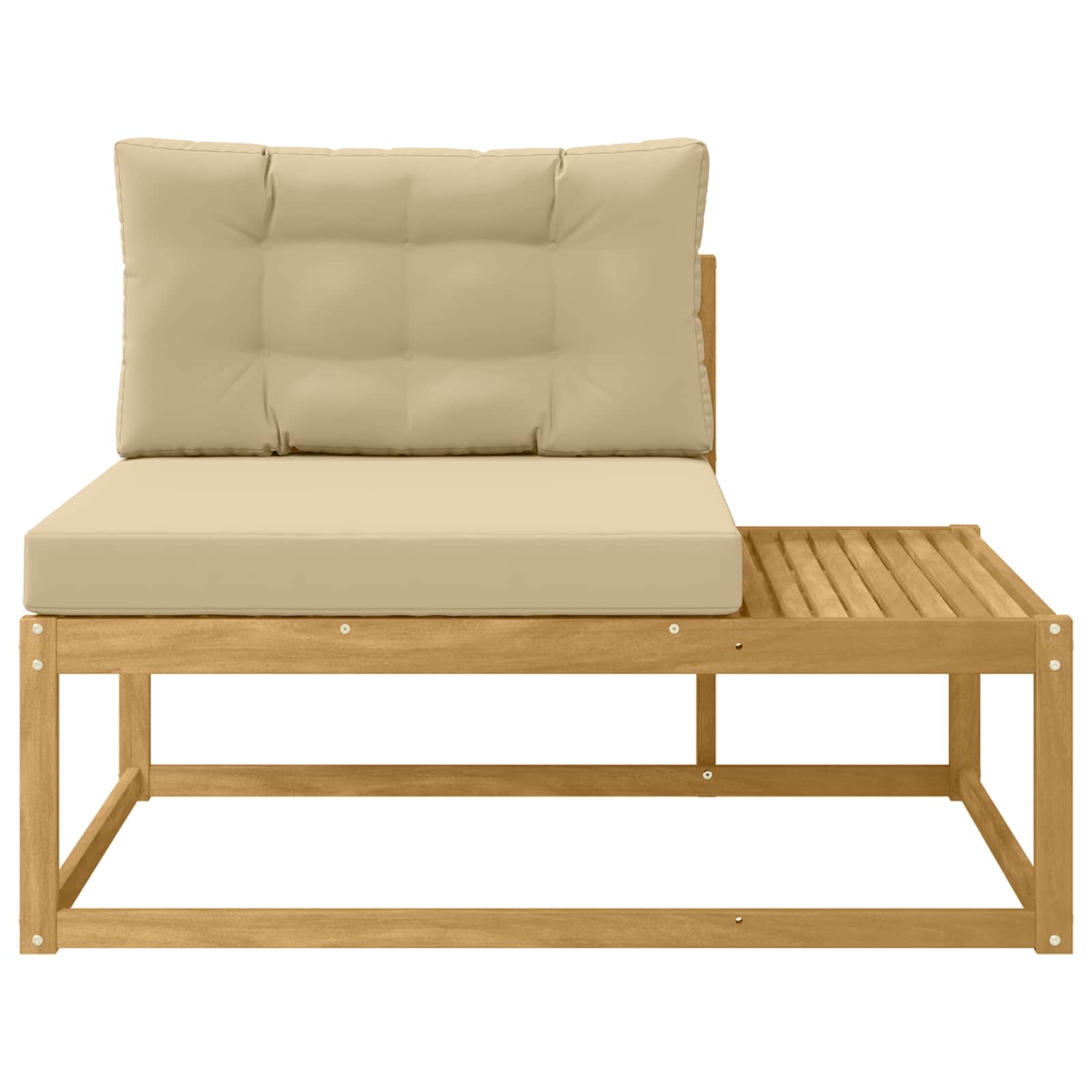 Venkovní Koncová Pohovka Bílá 115 X 83 X 73 Cm Polyester