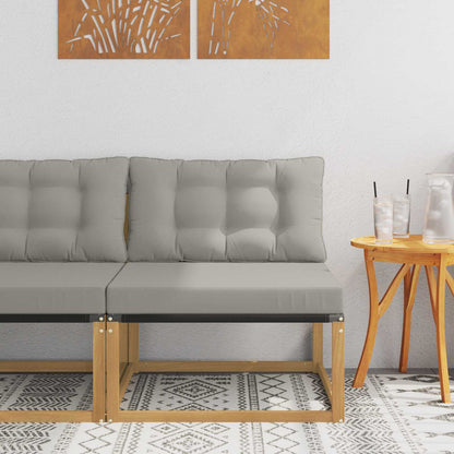 Venkovní Střední Pohovka S Polštářem Bílá 79 X 83 X 73 Cm Ocel