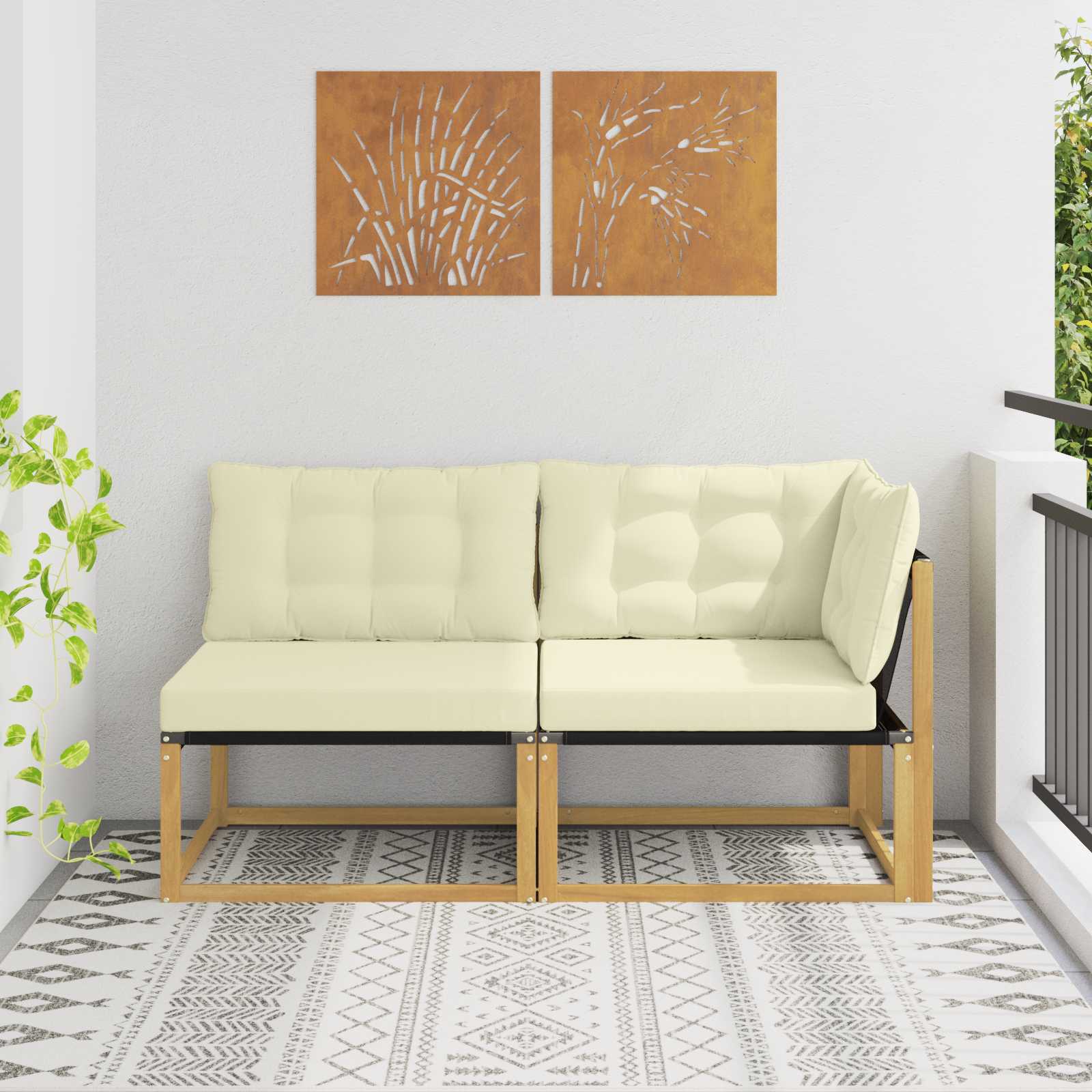 Rohová Pohovka S Polštářem Bílá 162,5 X 83 X 73 Cm