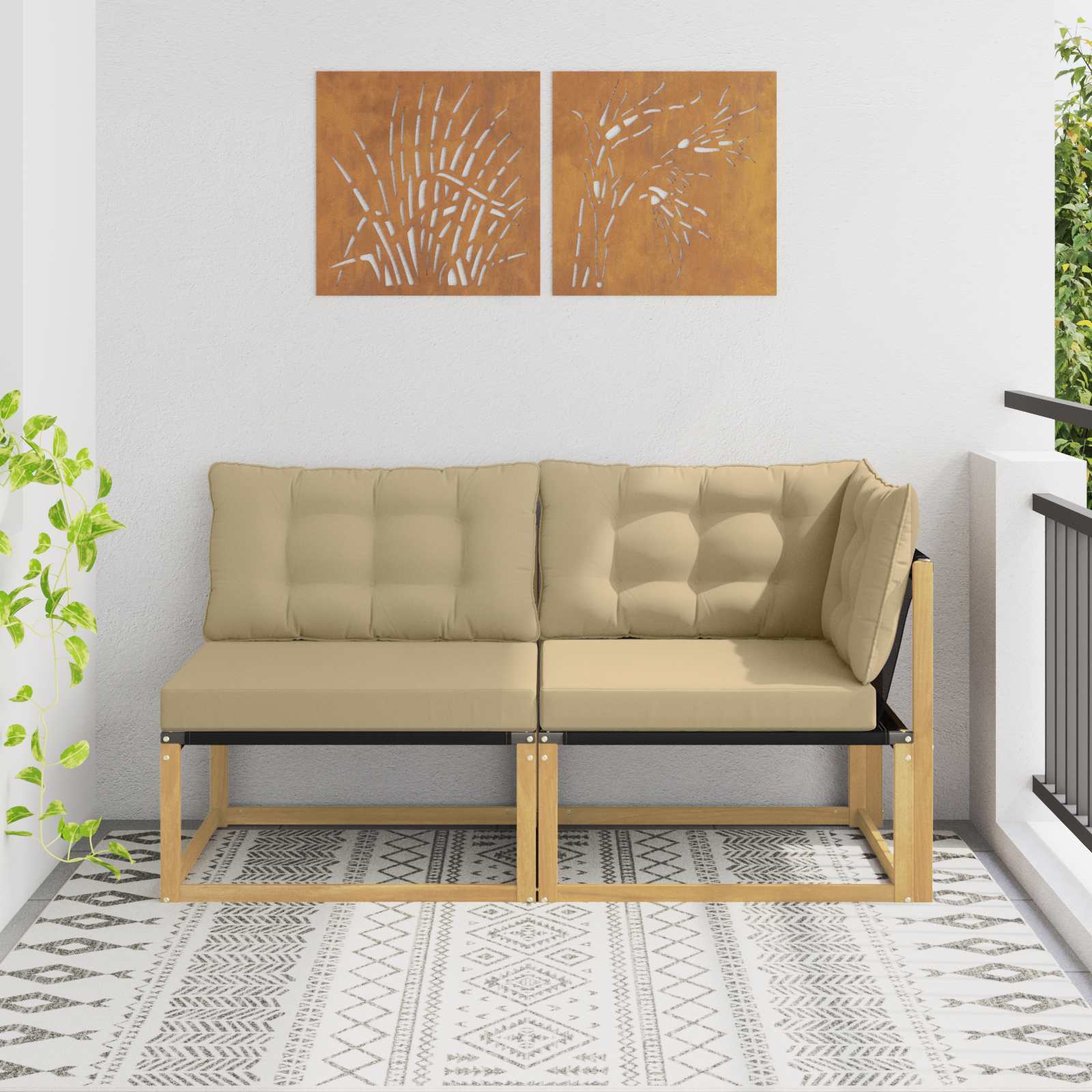 Rohová Pohovka S Polštářem Bílá 162,5 X 83 X 73 Cm