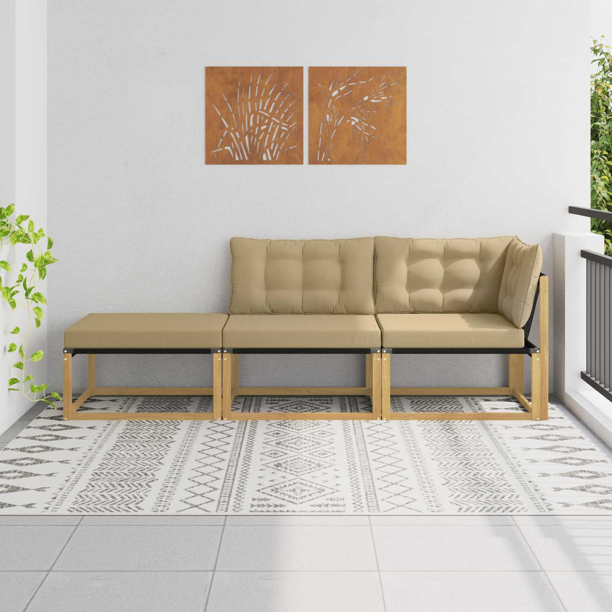 Rohová Pohovka S Polštářem Bílá 241,5 X 83 X 73 Cm