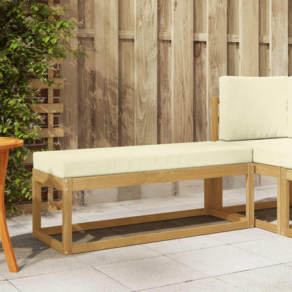 Outdoorový Stoličkový Benč S Polštářem Bílá 115 X 43 X 45 Cm