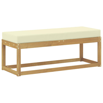 Outdoorový Stoličkový Benč S Polštářem Bílá 115 X 43 X 45 Cm