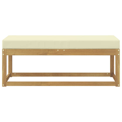Outdoorový Stoličkový Benč S Polštářem Bílá 115 X 43 X 45 Cm