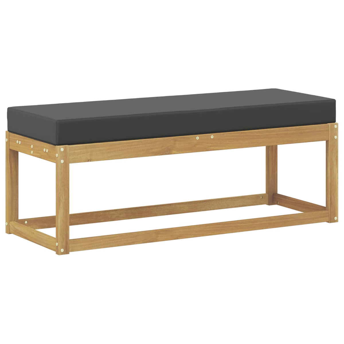 Outdoorový Stoličkový Benč S Polštářem Bílá 115 X 43 X 45 Cm