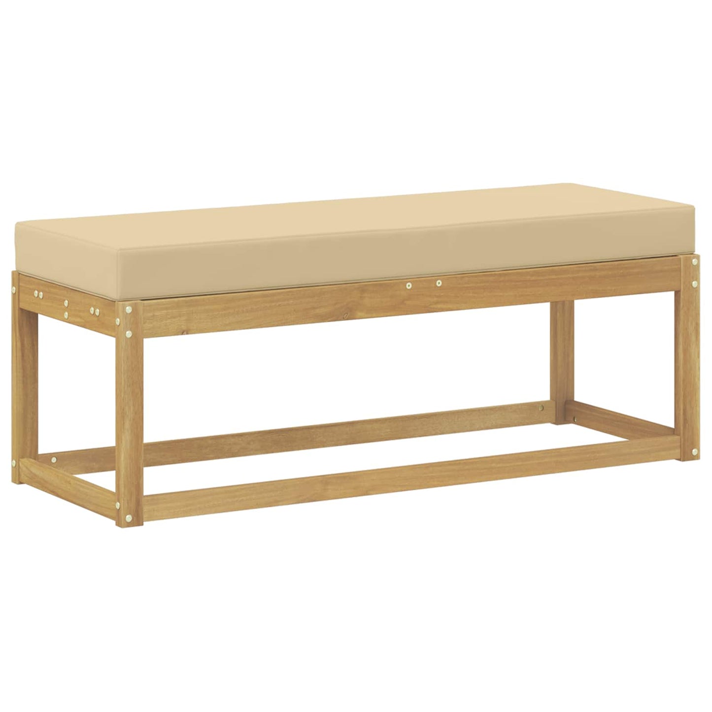 Outdoorový Stoličkový Benč S Polštářem Bílá 115 X 43 X 45 Cm