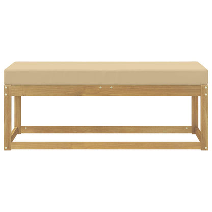 Outdoorový Stoličkový Benč S Polštářem Bílá 115 X 43 X 45 Cm