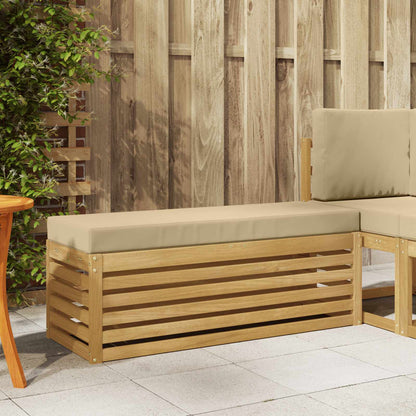 Outdoorový Stoličkový Benč S Polštářem Bílá 115 X 43 X 45 Cm