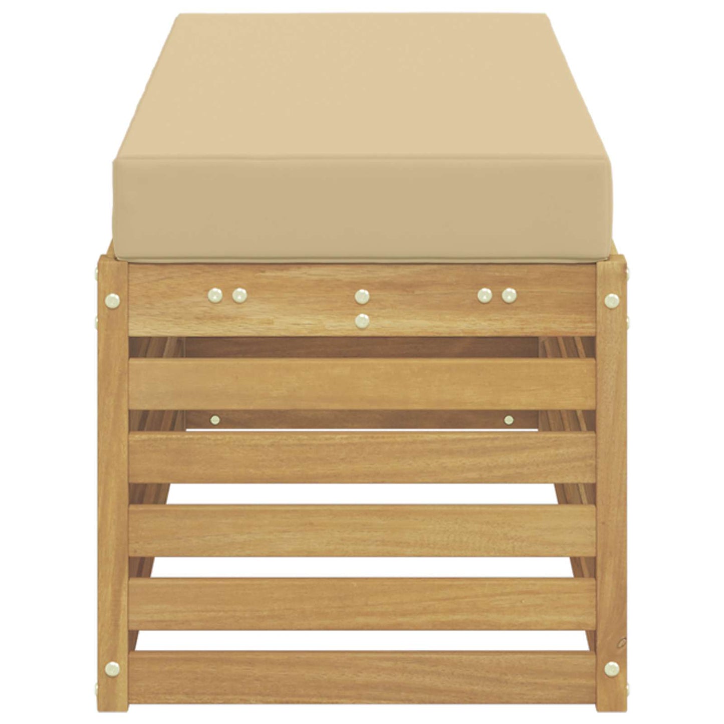 Outdoorový Stoličkový Benč S Polštářem Bílá 115 X 43 X 45 Cm