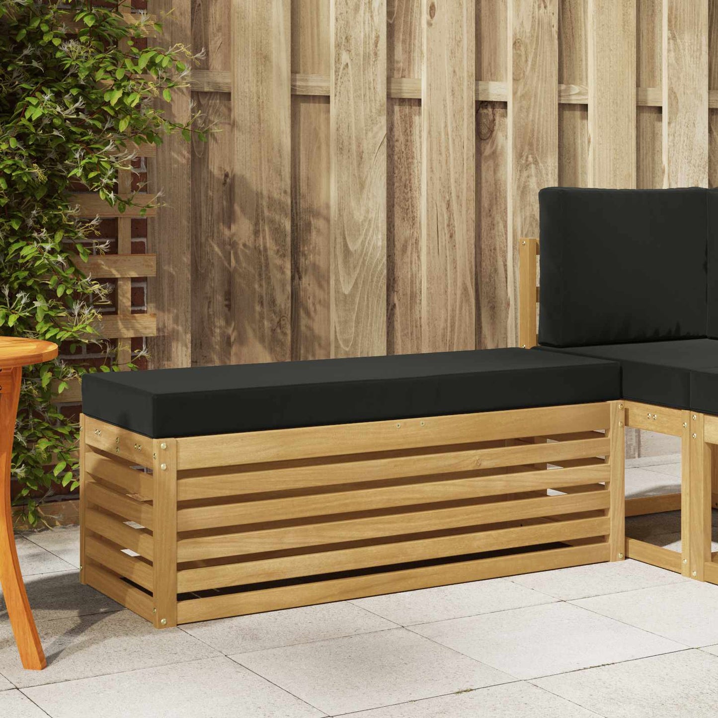 Outdoorový Stoličkový Benč S Polštářem Bílá 115 X 43 X 45 Cm