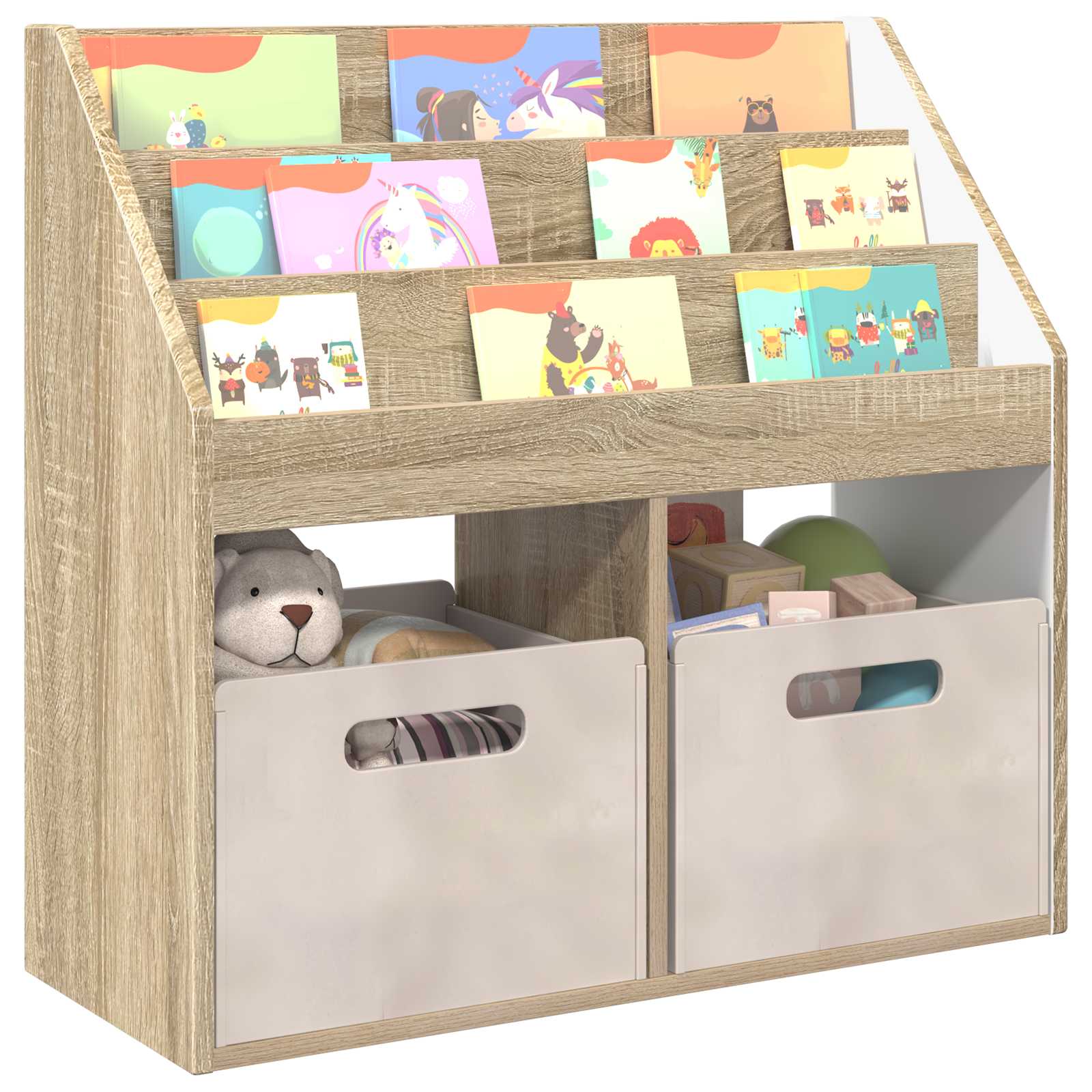 Dětský Regál Sonoma Dub 72,5 X 29,5 X 69 Cm Kompozitní Dřevo