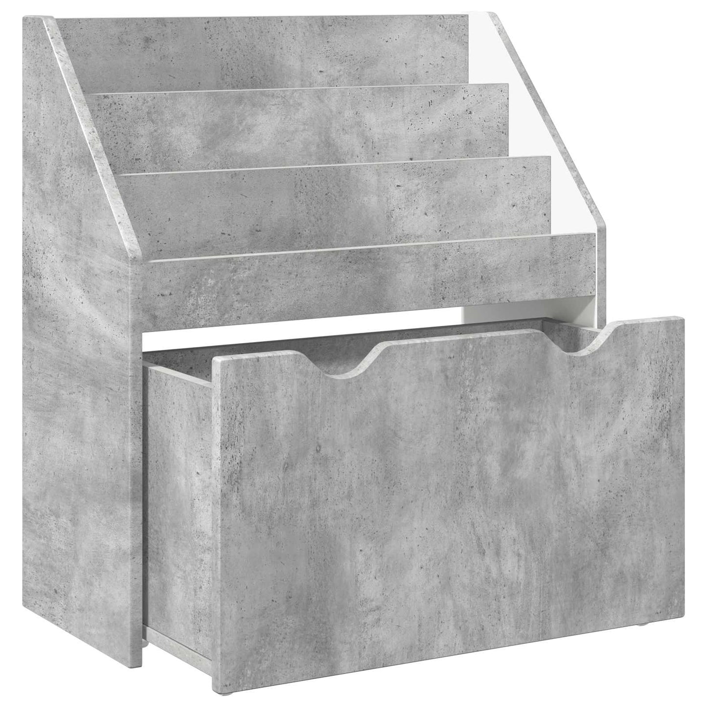 Dětský Regál Betonově Šedá 60 X 29,5 X 69 Cm Kompozitní Dřevo