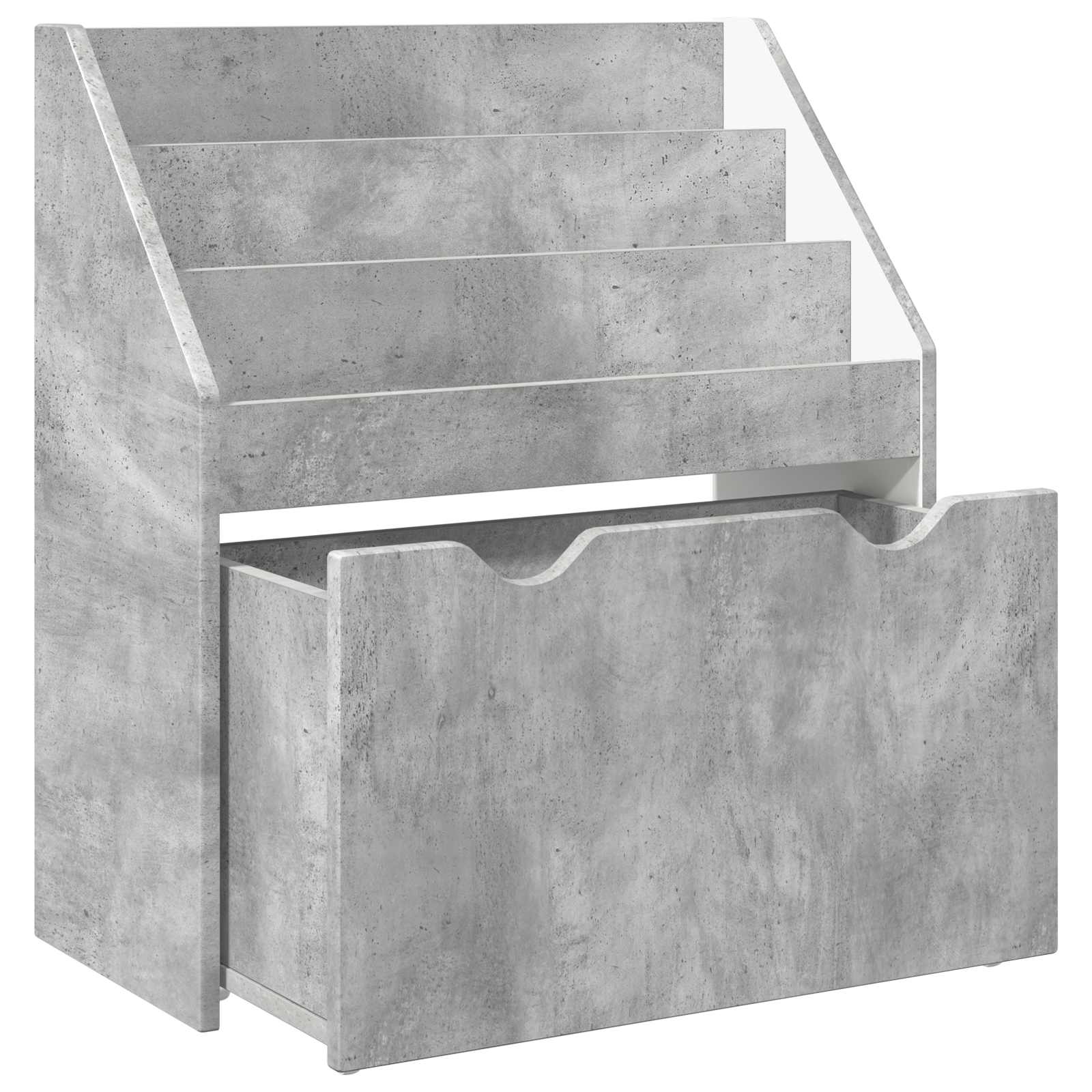 Dětský Regál Betonově Šedá 60 X 29,5 X 69 Cm Kompozitní Dřevo