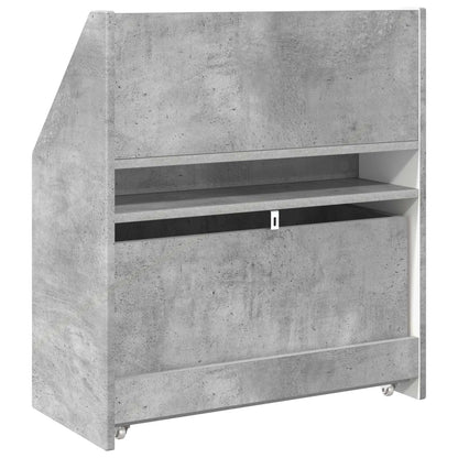 Dětský Regál Betonově Šedá 60 X 29,5 X 69 Cm Kompozitní Dřevo
