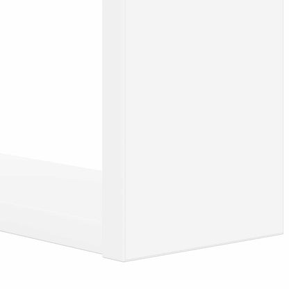 Knihovna 2 Úrovní 52 X 25 X 71,5 Cm Kompozitní Dřevo Bílá