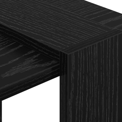 Knihovna 2 Úrovní 52 X 25 X 71,5 Cm Kompozitní Dřevo Černý Dub