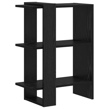 Knihovna 2 Úrovní 52 X 25 X 71,5 Cm Kompozitní Dřevo Černý Dub