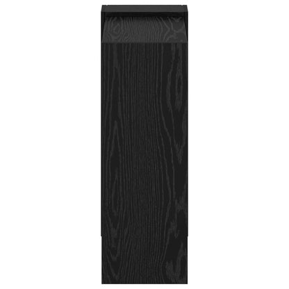 Knihovna 2 Úrovní 52 X 25 X 71,5 Cm Kompozitní Dřevo Černý Dub