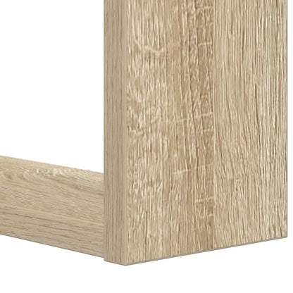 Knihovna 2 Úrovní 52 X 25 X 71,5 Cm Kompozitní Dřevo Sonoma Dub