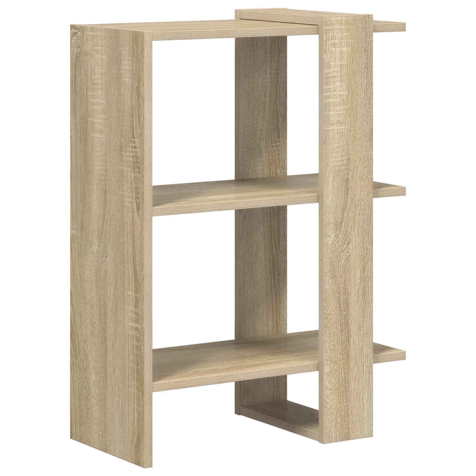 Knihovna 2 Úrovní 52 X 25 X 71,5 Cm Kompozitní Dřevo Sonoma Dub