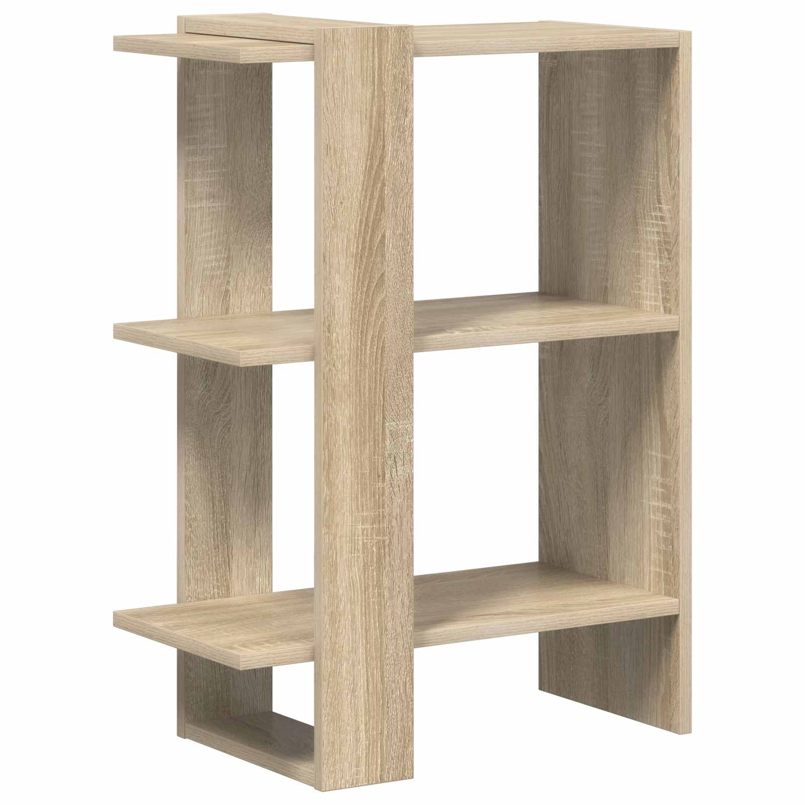 Knihovna 2 Úrovní 52 X 25 X 71,5 Cm Kompozitní Dřevo Sonoma Dub
