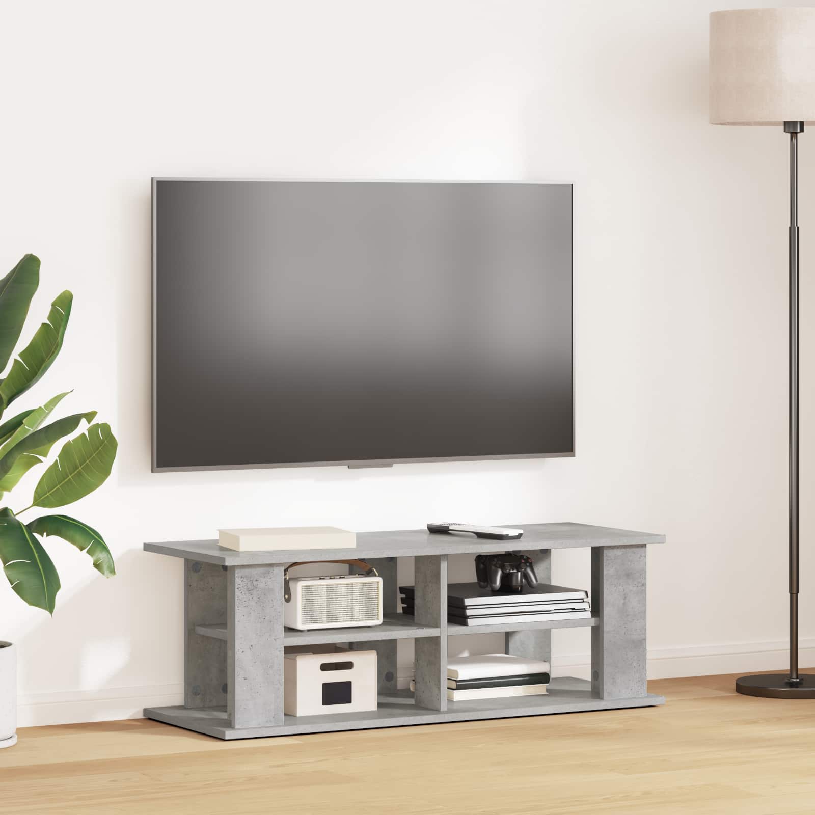 Stojan Na Tv Betonově Šedá 96 X 35 X 33,5 Cm