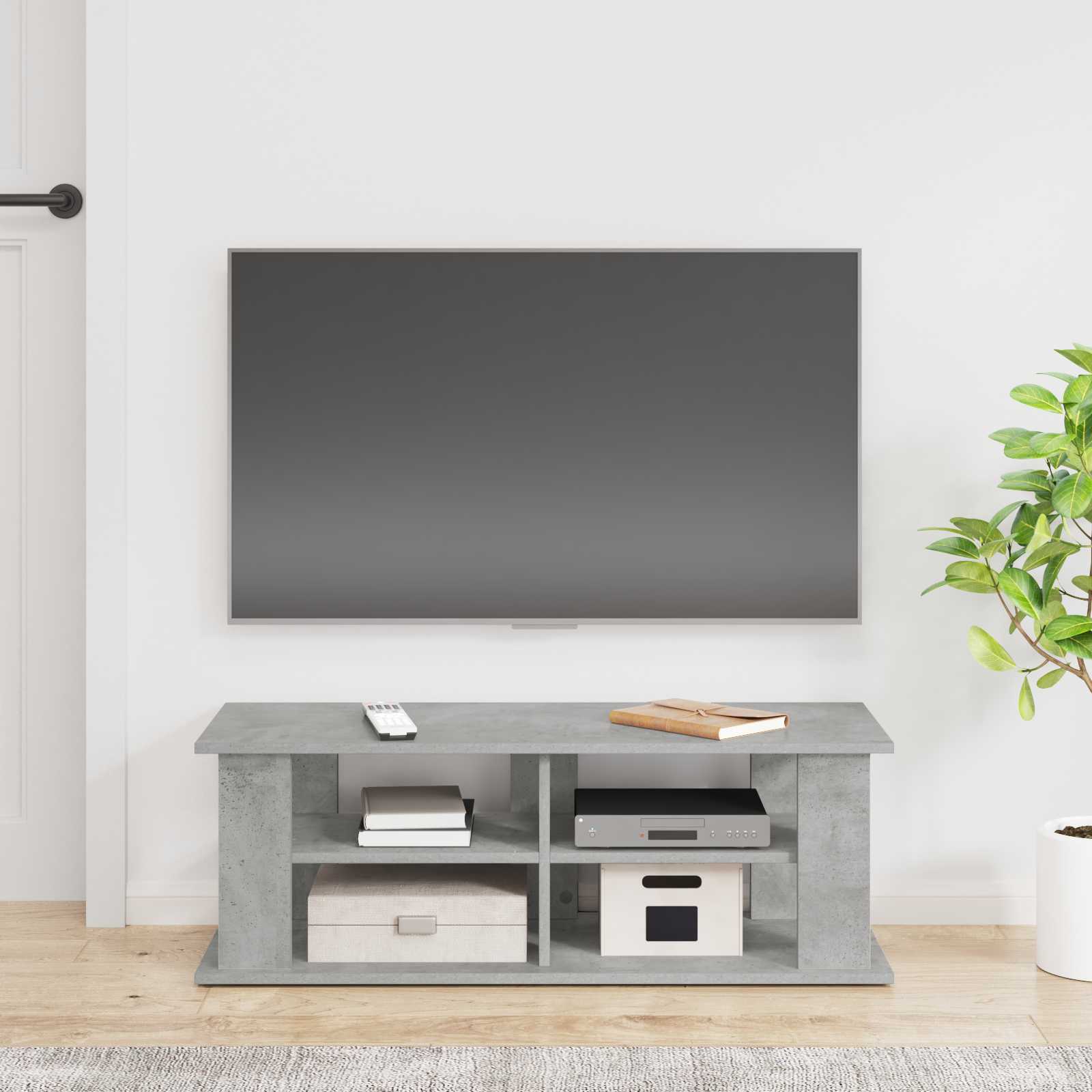 Stojan Na Tv Betonově Šedá 96 X 35 X 33,5 Cm