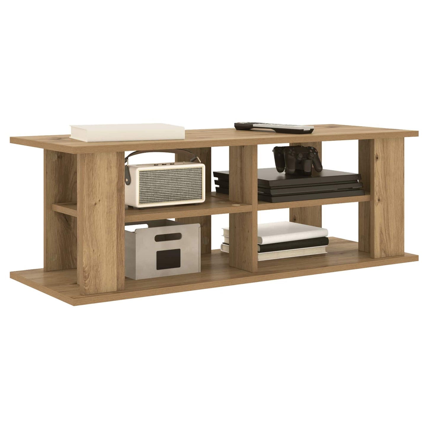 Stojan Na Tv 96 X 35 X 33,5 Cm Artisanový Dub Dřevěný Materiál