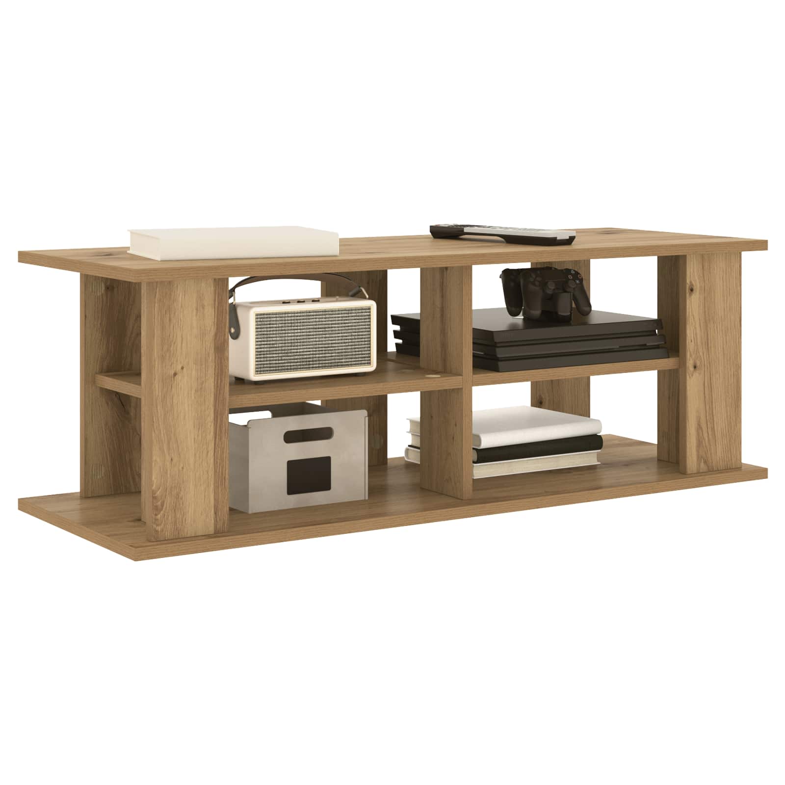 Stojan Na Tv 96 X 35 X 33,5 Cm Artisanový Dub Dřevěný Materiál