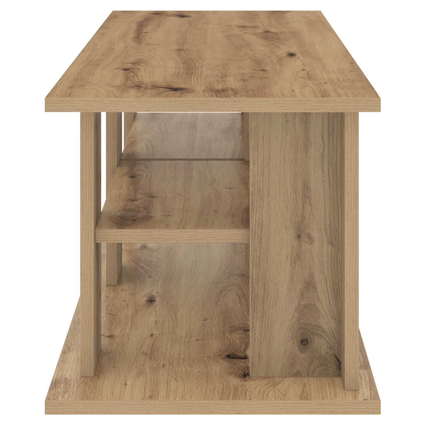 Stojan Na Tv 96 X 35 X 33,5 Cm Artisanový Dub Dřevěný Materiál