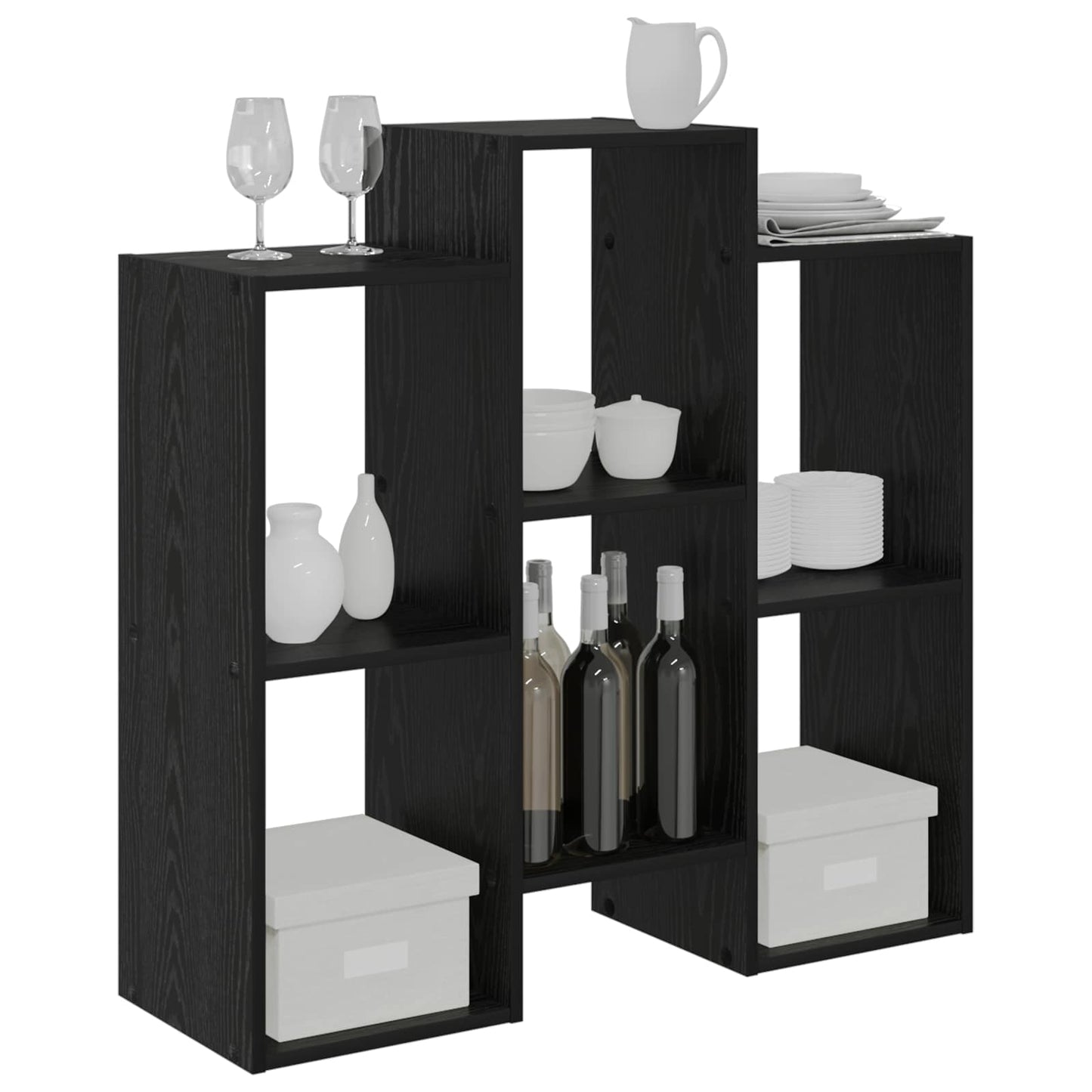 Servírovací Skříň Černý Dub 90 X 30 X 90 Cm