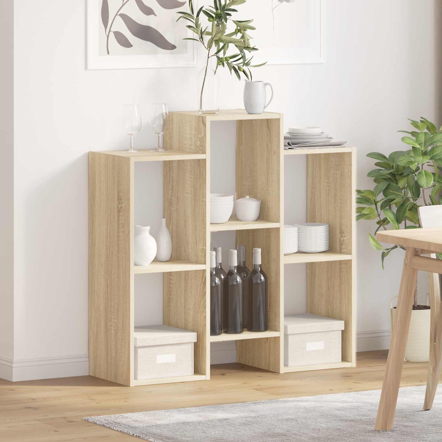 Servírovací Skříň Sonoma Dub 90 X 30 X 90 Cm