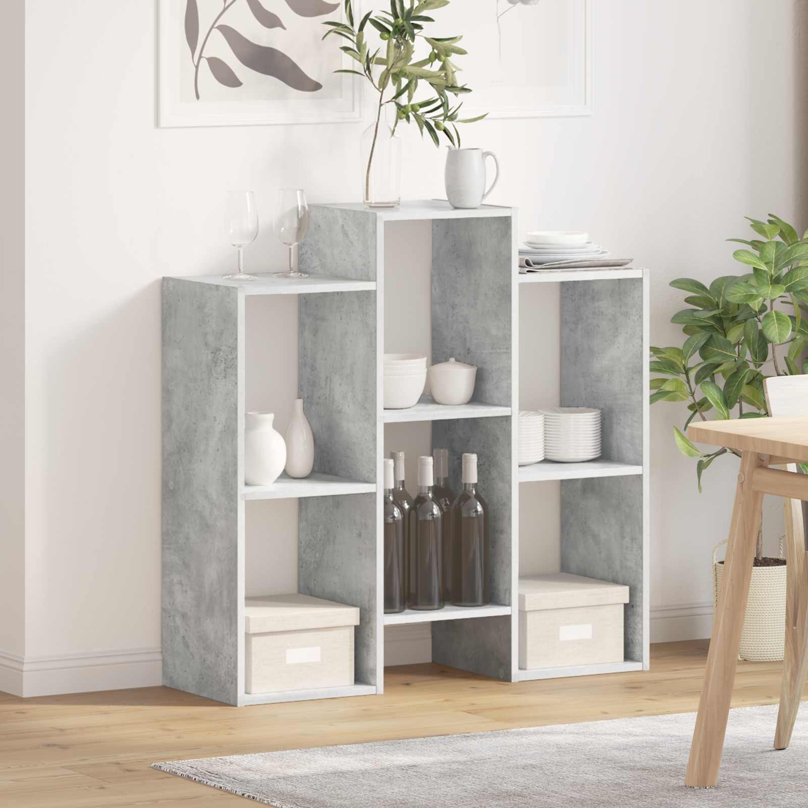 Servírovací Skříň Betonově Šedá 90 X 30 X 90 Cm
