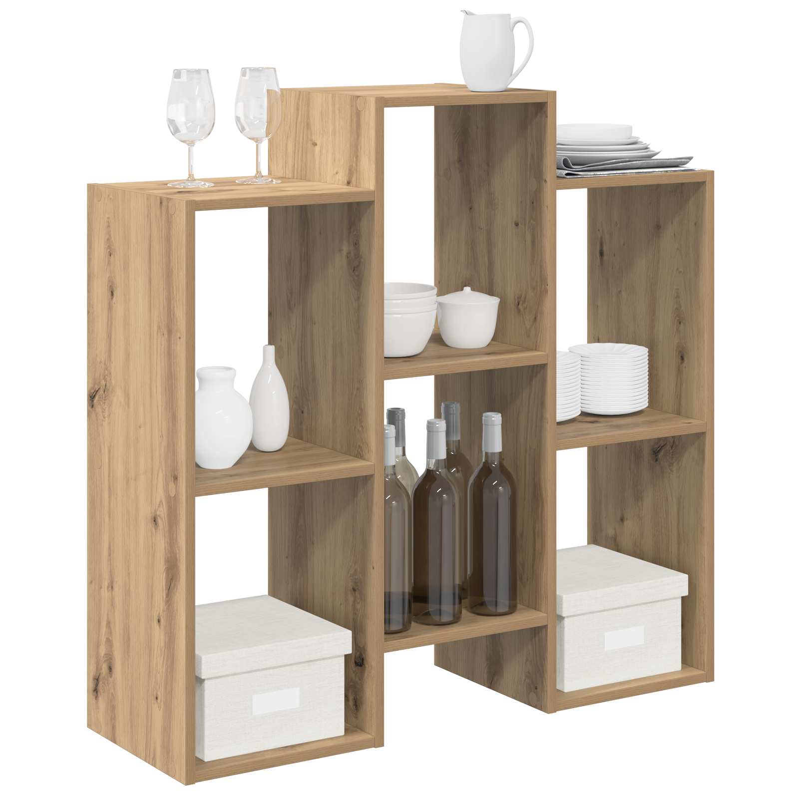 Servírovací Skříň Artisanový Dub 90 X 30 X 90 Cm