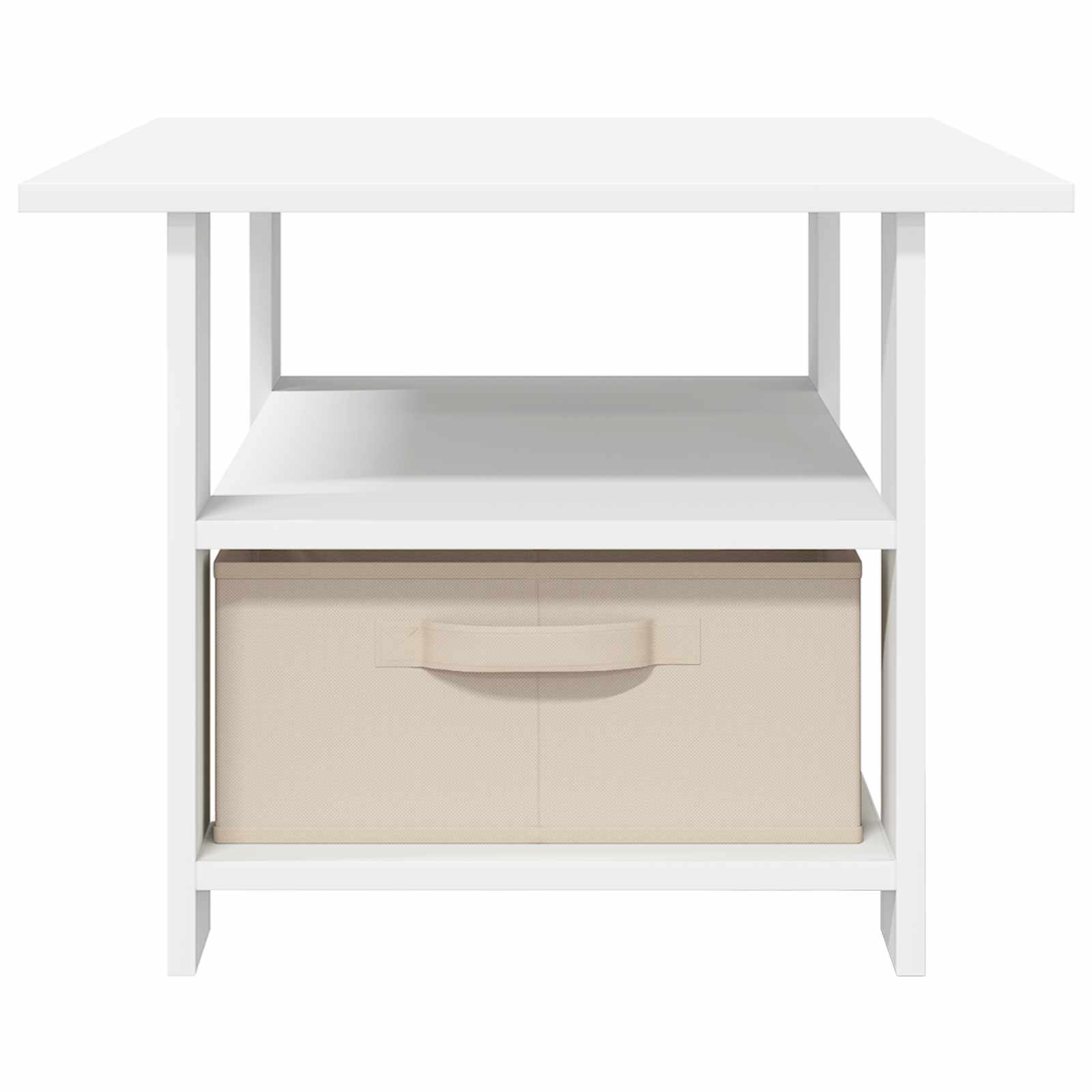 Konferenční Stolek Bílá 77 X 55 X 42 Cm Kompozitní Dřevo