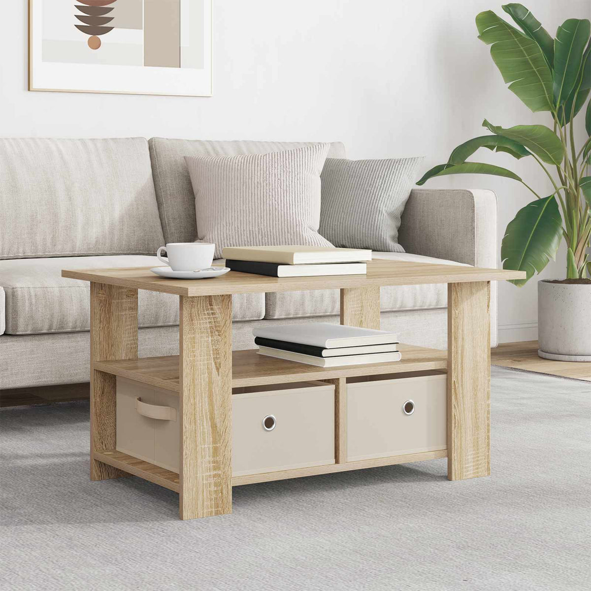 Konferenční Stolek Sonoma Dub 77 X 55 X 42 Cm Kompozitní Dřevo