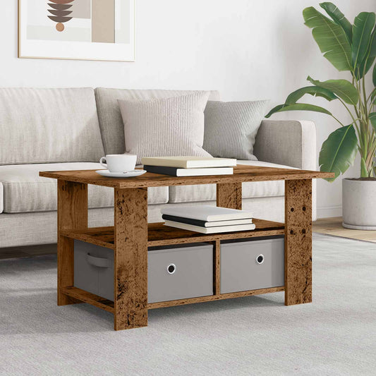 Konferenční Stolek Staré Dřevo 77 X 55 X 42 Cm Kompozitní Dřevo